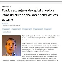 Fondos extranjeros de capital privado e infraestructura se abalanzan sobre activos de Chile